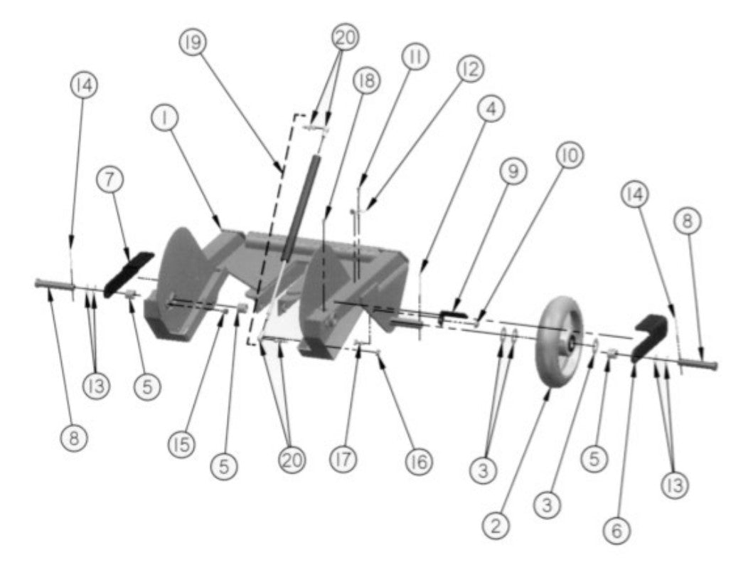CTS Replacement Parts Diagram Lower Frame Assembly [Up Through Serial Number 153105] Parts by General Equipment