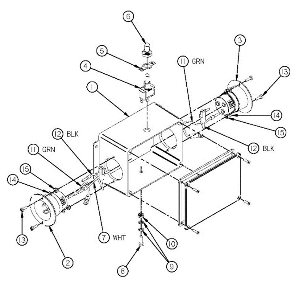CTS Replacement Parts Diagram US Electrical Control Enclosure CTS12-0481A [Starting with Serial Number 153106] Parts by General Equipment