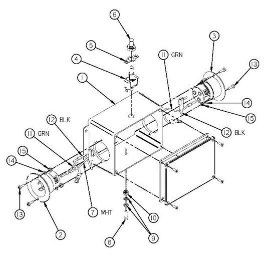 CTS Replacement Parts Diagram US Electrical Control Enclosure CTS12-0481A [Starting with Serial Number 153106] Parts by General Equipment
