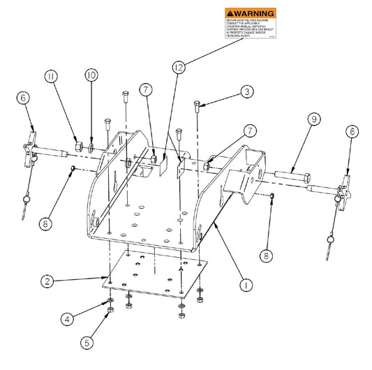 CTS Replacement Parts Diagram Upper Frame Assembly Parts by General Equipment