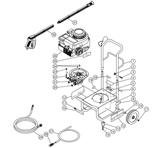 CV-1500-0MBC Frame Assembly Parts by MiTM