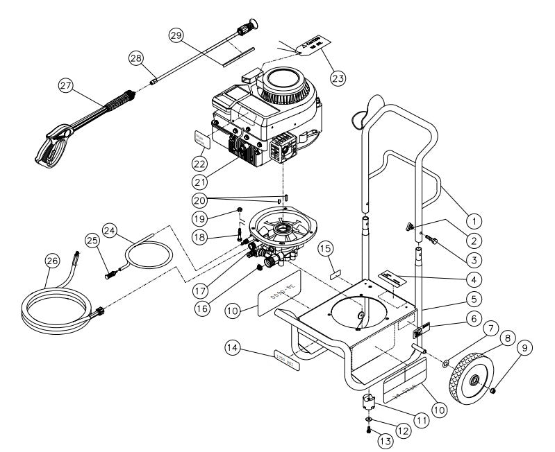 CV-1750-0MBC (sn:10015095-99999999), (sn:322056-10015094) Frame Assembly Parts by MiTM