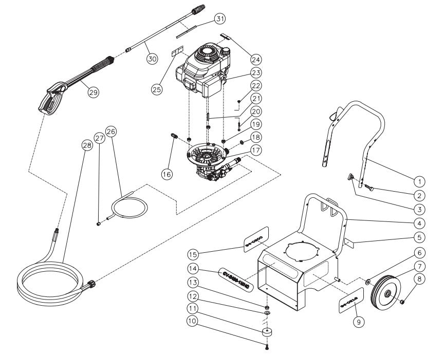 CV-2400-1MHC (sn:0-10166698) Frame Assembly Parts by MiTM