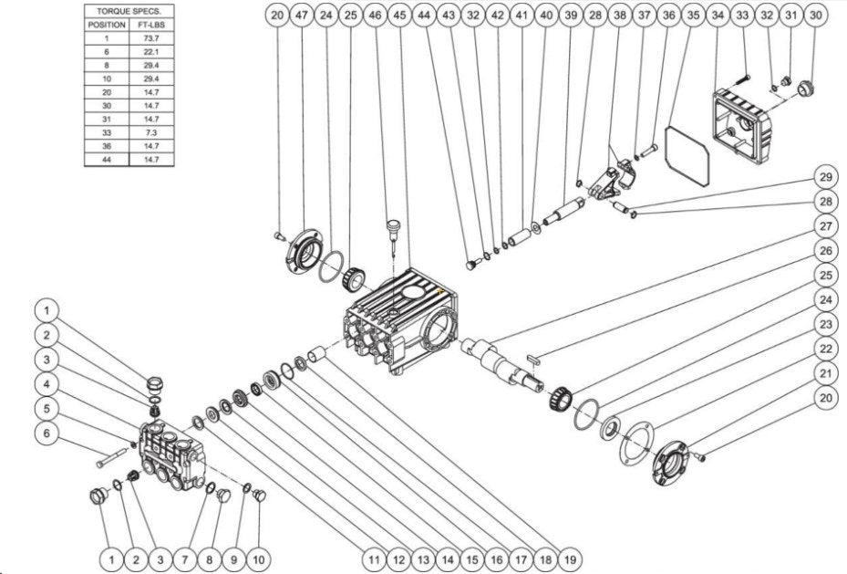 CW-4003, CW-4004 Pump Assembly Parts by MI-T-M