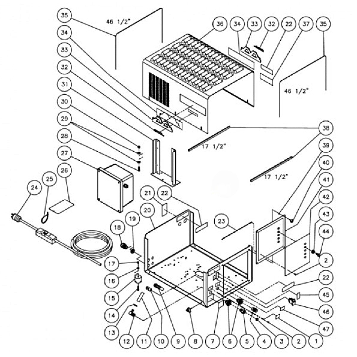 CW-1003-SME1 (sn:0-10165216) Frame Assembly-1 Parts by MI-T-M