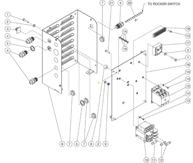 CW-2004-SME3 (sn:11356792-99999999) Electrical Box Assembly Parts by MI-T-M