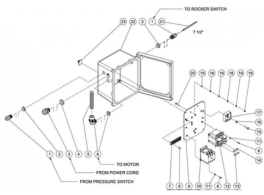 CW-1003-SME1, CW-2004-SME1 Electric Box Assembly-1 Parts by MI-T-M