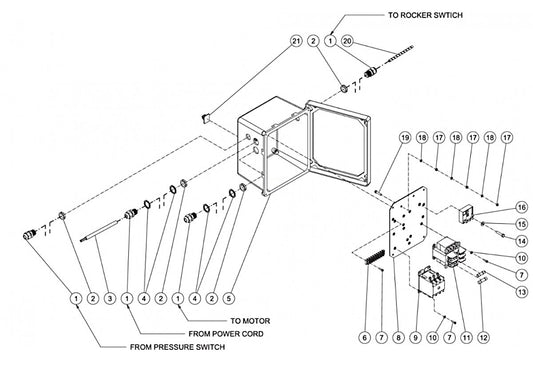 CW-1003-SME1,CW-2004-SME1 Electric Box Assembly-2 Parts by MI-T-M