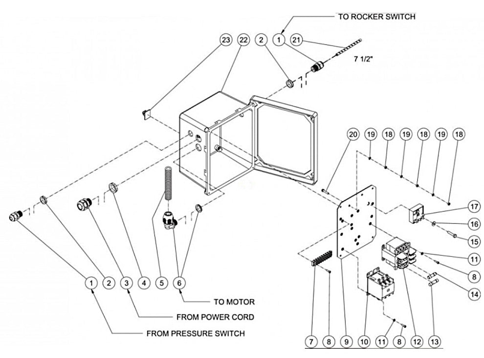 CW-1003-SME1, CW-2004-SME1 Electric Box Assembly-2 Parts by MI-T-M
