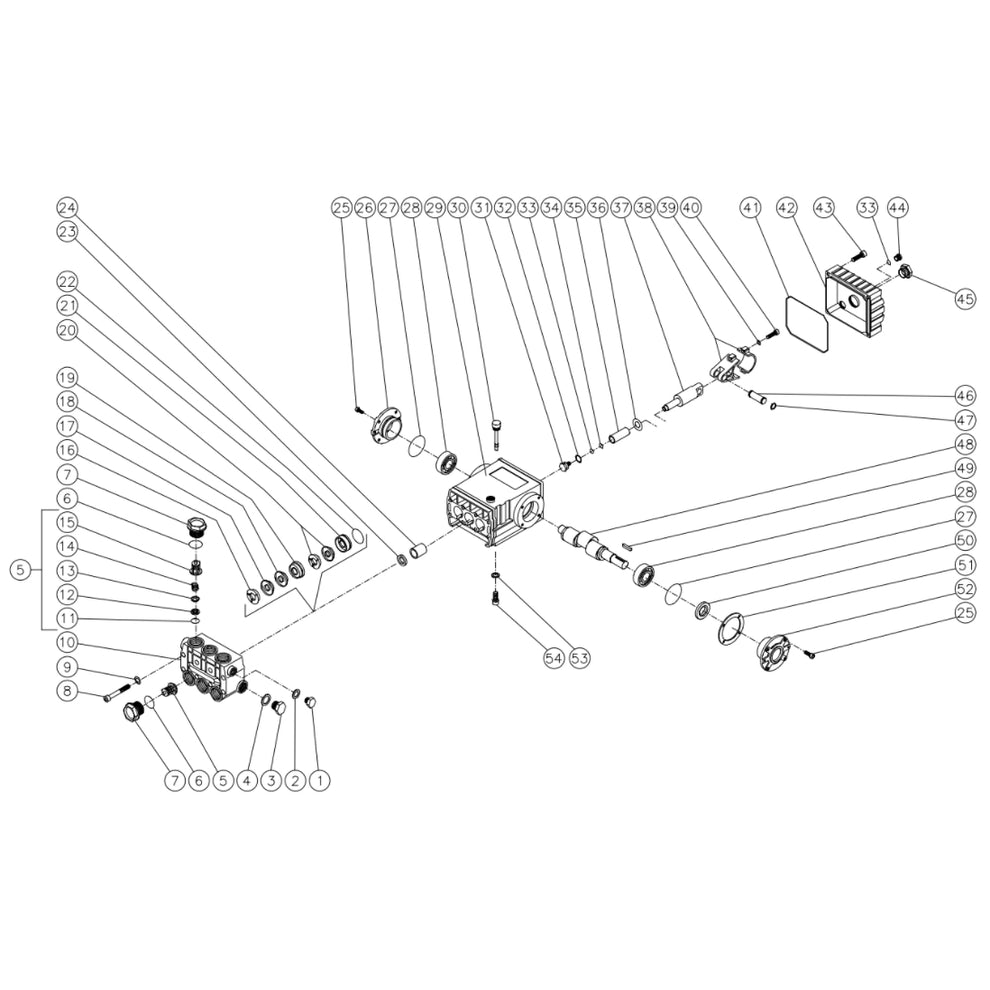 CW-2405-0ME1/0ME3, CW-2505-3MDY/MGH/MGV, CW-3004-0ME1/0ME3/3MDY/3MGH/3MGV Pump Assembly Parts by MI-T-M
