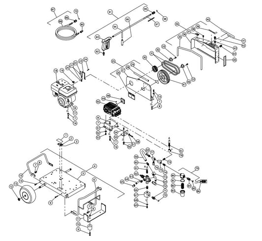 CW-2504-4UH0 (sn:0-99999999) Frame Assembly Parts by MI-T-M