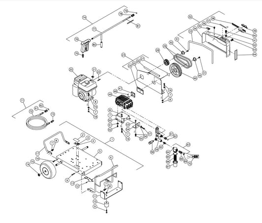 CW-2504-CMV4 (sn:0-99999999) Frame Assembly Parts by MI-T-M