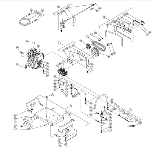 CW-2505-4MDY Frame Assembly Parts By MI-T-M
