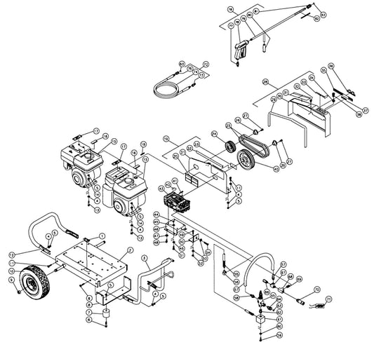 CW-2505-4MGH/4MGV (sn:0-10552631) Frame Assembly Parts by MI-T-M