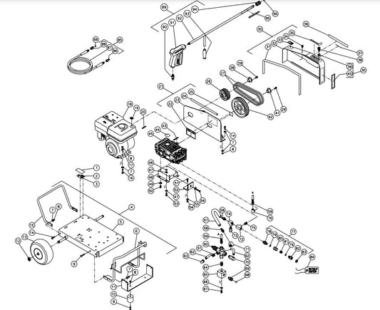 CW-2505-4UGH Frame Assembly Parts by MI-T-M