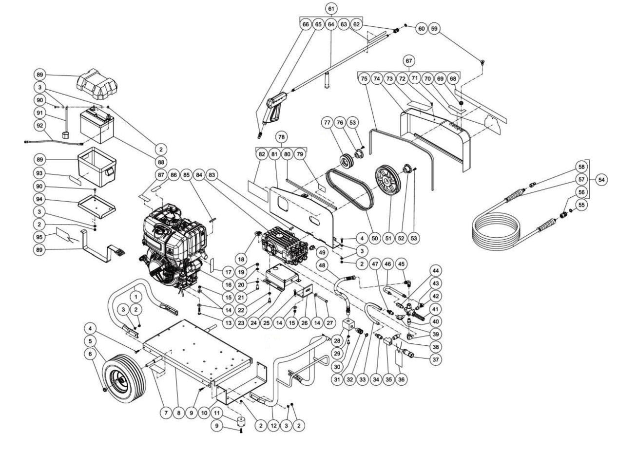 CW-3004-0MKD (sn:0-10823804) Frame Assembly Parts By MI-T-M