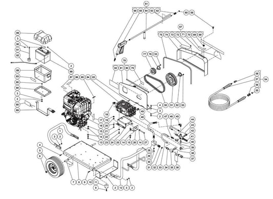 CW-3004-0MKD (sn:0-10823804) Frame Assembly Parts By MI-T-M