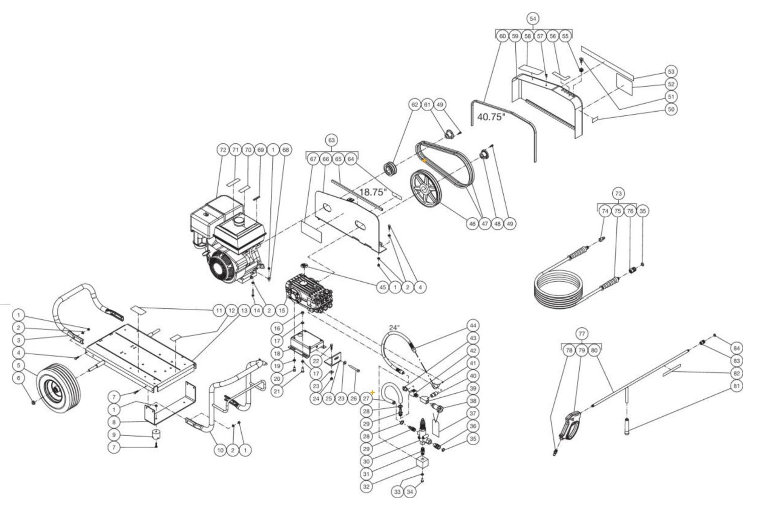 CW-3004-4MGH (sn:10552632-99999999) Frame Assembly Parts By MI-T-M