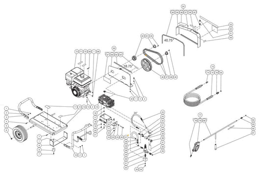 CW-3004-4MGH (sn:10552632-99999999) Frame Assembly Parts By MI-T-M