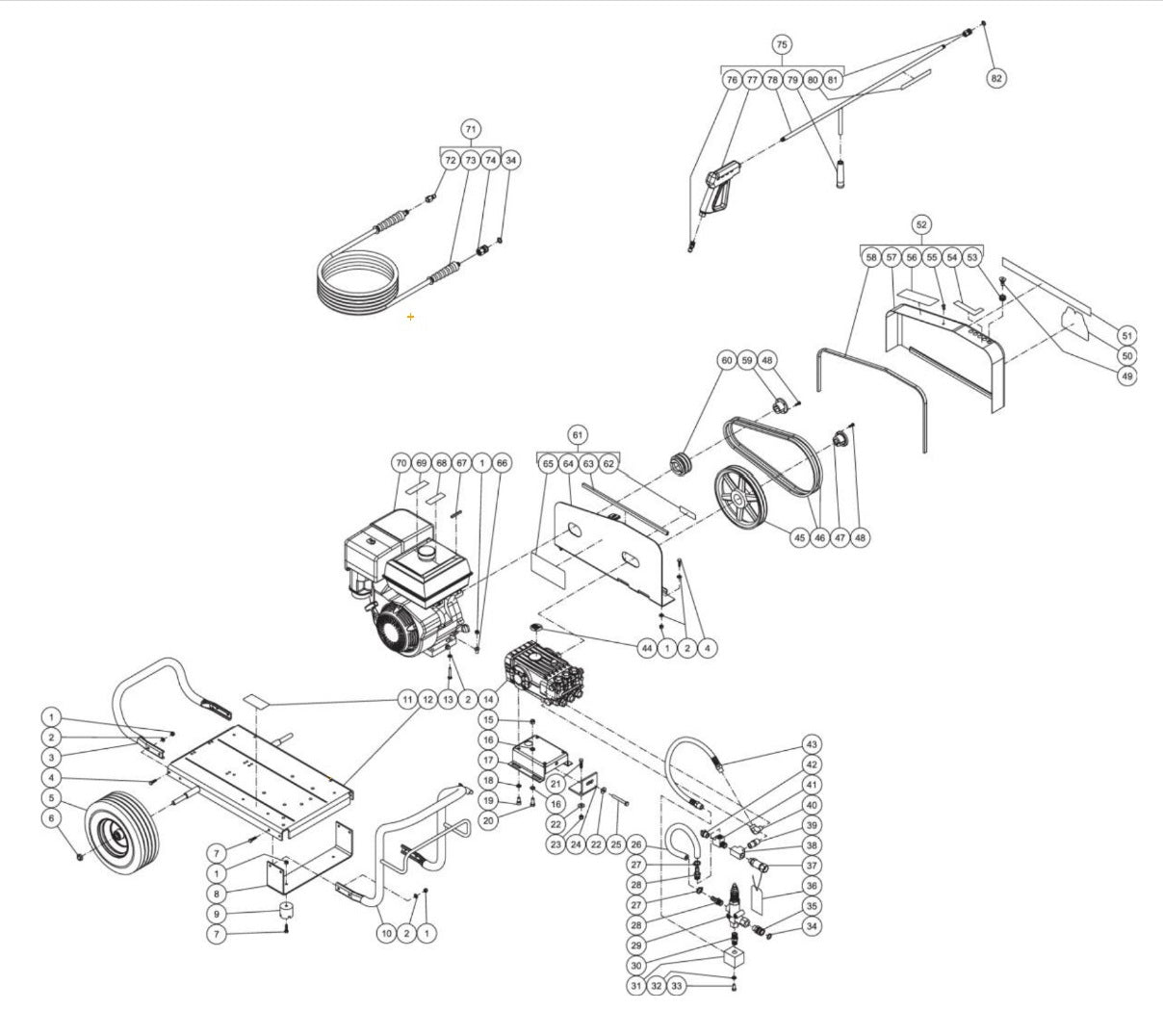 CW-3004-4MGR (sn:10552632-99999999) Frame Assembly Parts By MI-T-M