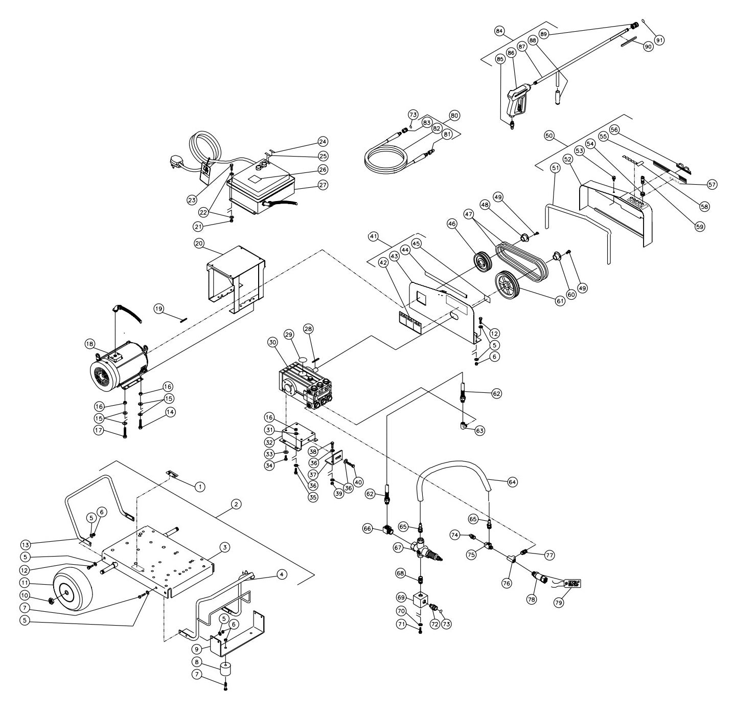 CW-3005-0ME1 (sn:0-10375000) Frame Assembly Parts By MI-T-M