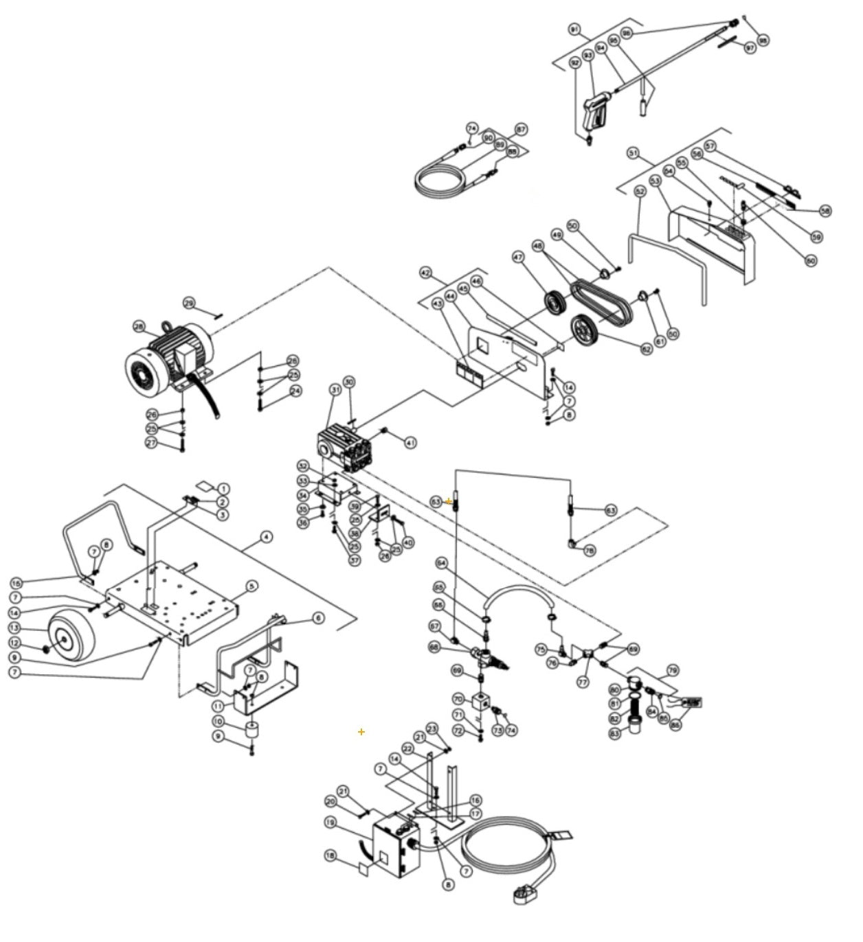 CW-3006-1ME3 (sn:397221-99999999) Frame Assembly Parts By MI-T-M