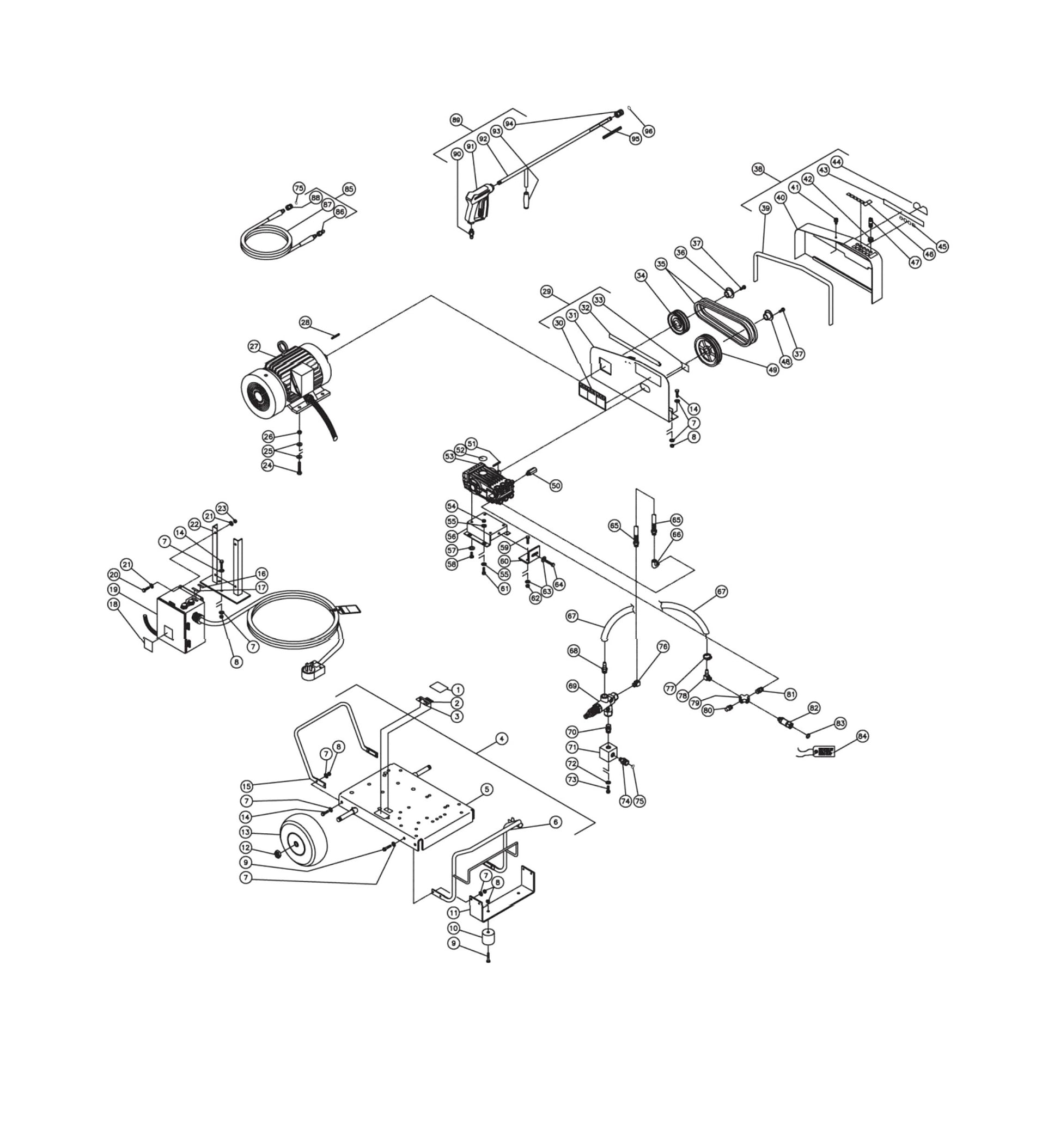 CW-3006-4ME3 Frame Assembly Parts By MI-T-M