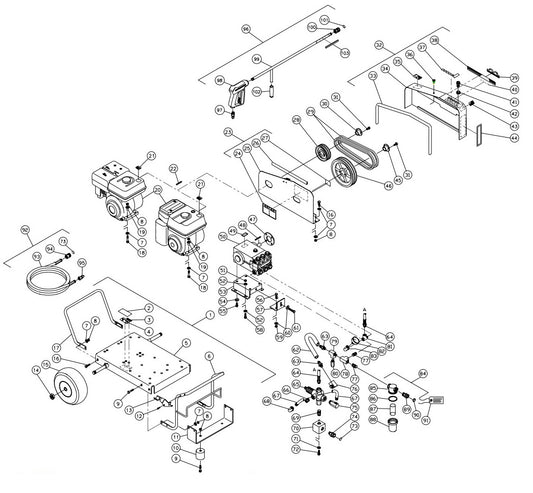 CW-3504-3MGH, CW-3504-3MGV (sn:0-317278) Frame Assembly Parts By MI-T-M