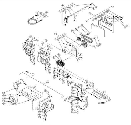 CW-3504-4MGH, CW-3504-4MGV (sn:0-10070000) Frame Assembly Parts By MI-T-M
