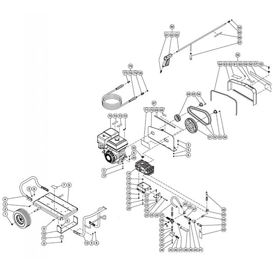 CW-3504-4MGH, CW-3504-4MGR (sn:10552632-10759196) Frame Assembly Parts By MI-T-M