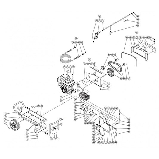 CW-3504-5MGS (sn:0-99999999) Frame Assembly Parts By MI-T-M