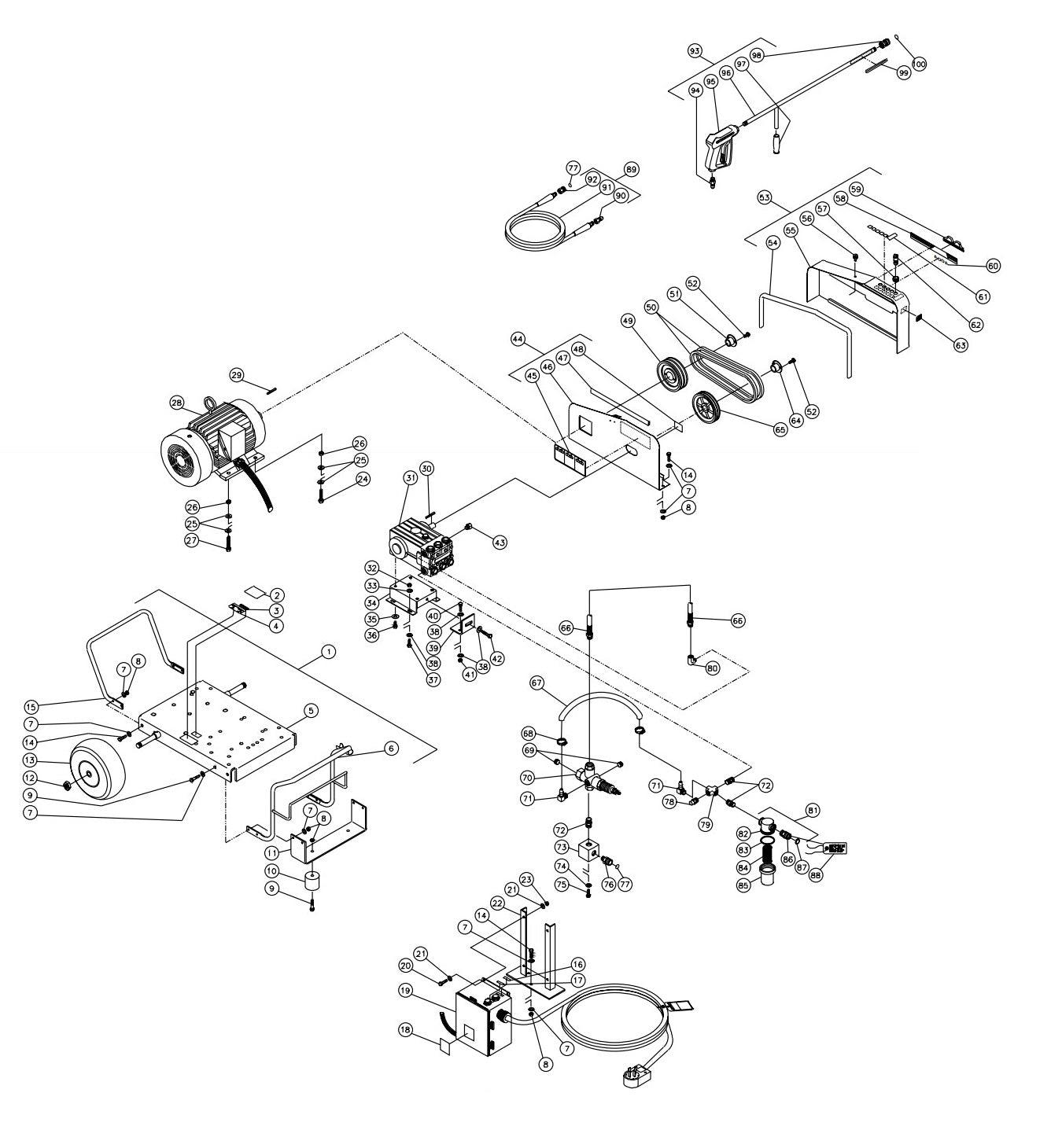 CW-4004-0ME3 (sn:0-397220) Frame Assembly Parts By MI-T-M