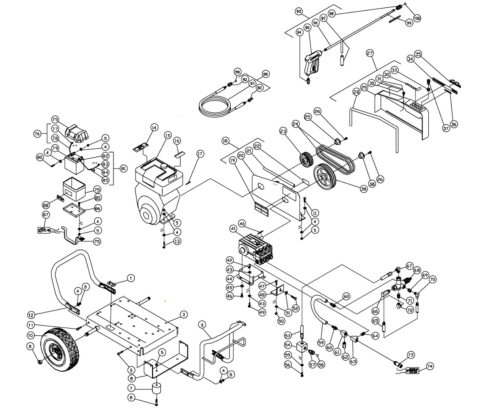 CW-4004-3MV0 (sn:10070001-10552631) Frame Assembly Parts By MI-T-M