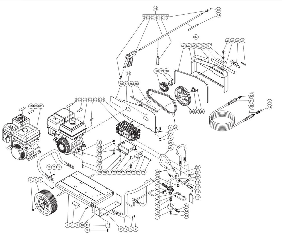 CW-4004-4MGH, CW-4004-4MGR (sn:10552632-99999999) Frame Assembly Parts By MI-T-M