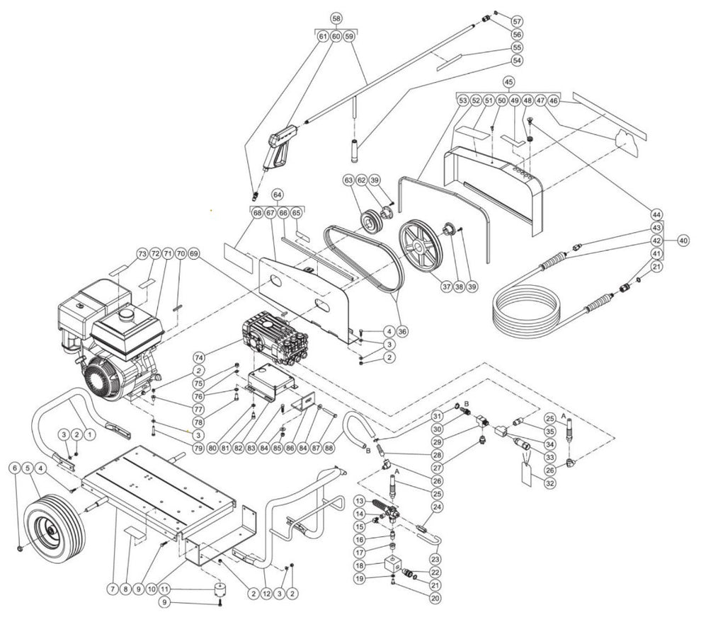 CW-4004-5MGH (sn:0-10909573) Frame Assembly Parts By MI-T-M