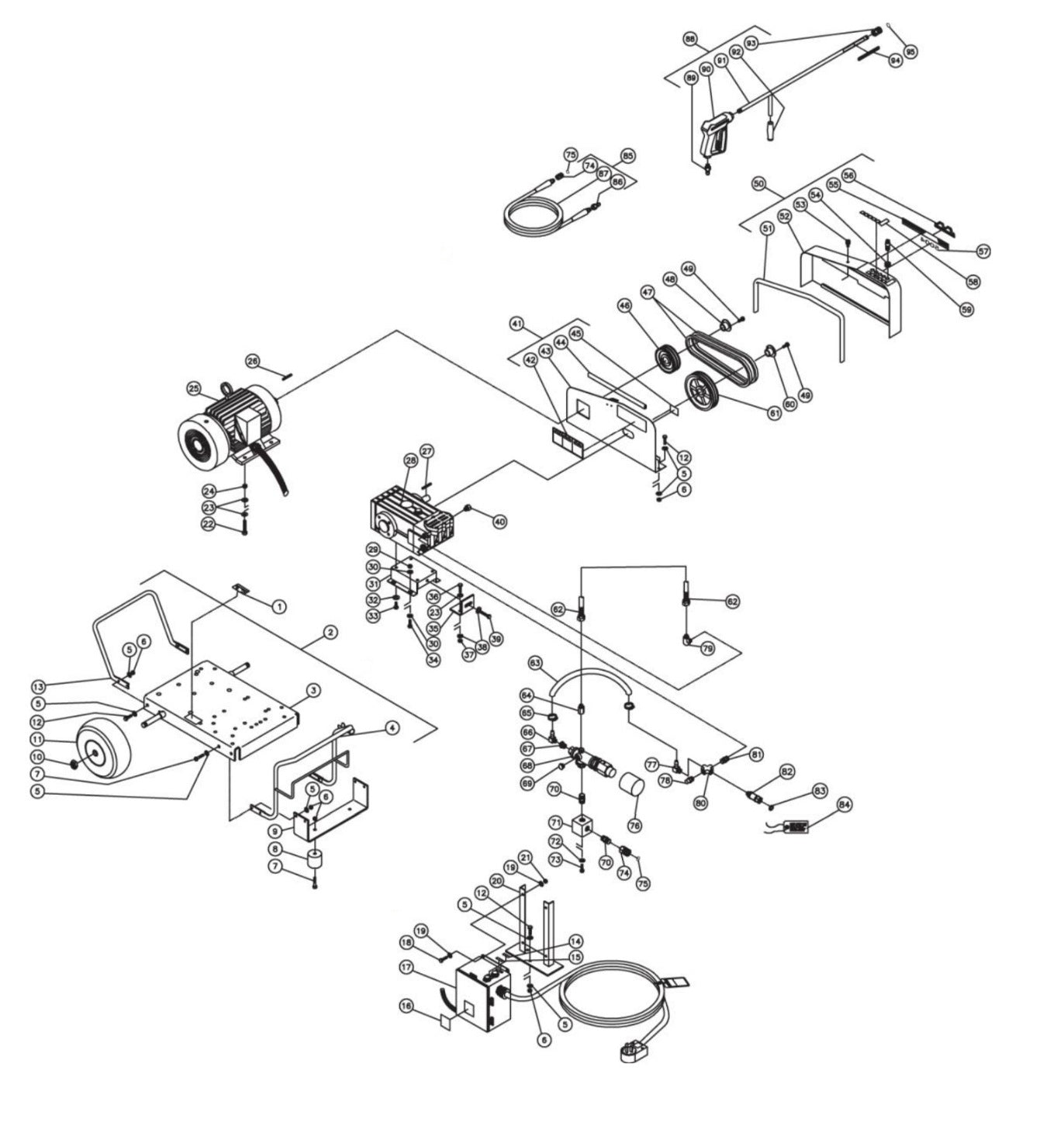 CW-5004-0ME3 (sn:10005895-10154637), CW-5004-0ME3 (sn:10154638-10235166) Frame Assembly Parts By MI-T-M