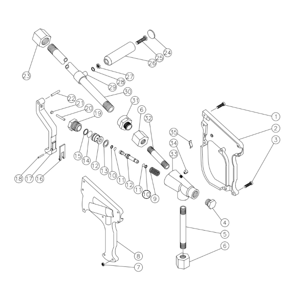 CW-6106-2MDK (sn:0-99999999) Gun Assembly Parts by MI-T-M