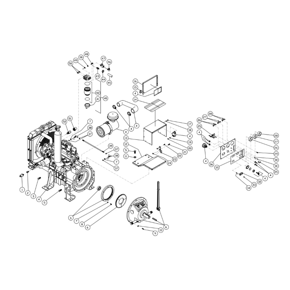 CW-6106-2MDK (sn:0-99999999) Engine Assembly Parts by MI-T-M