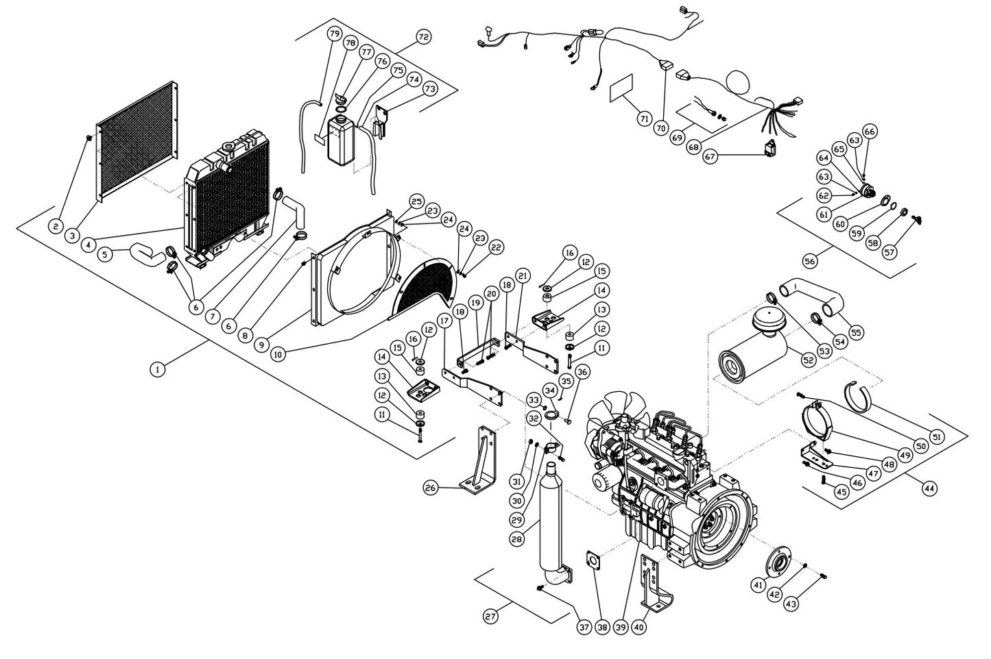 CW-6106-2MDK (sn:0-99999999) KUBOTA Engine Assembly Parts by MI-T-M
