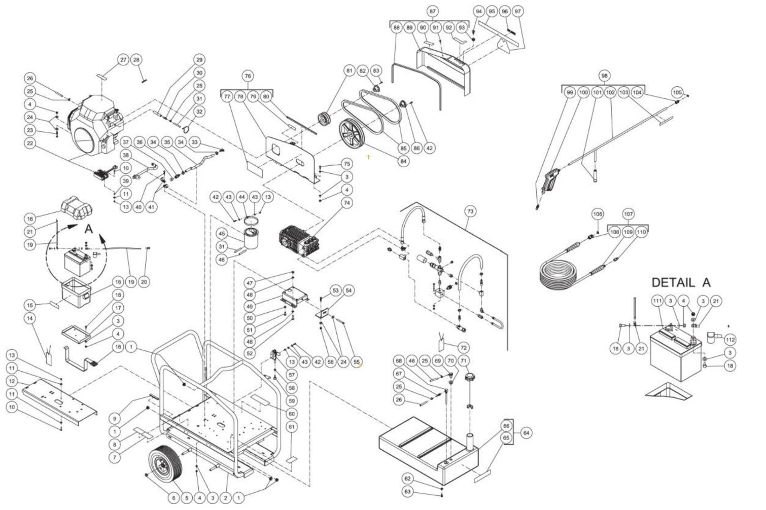 CWC-5005-3MGH (sn:0-10552631) Frame Assembly Parts by Mi-T-M