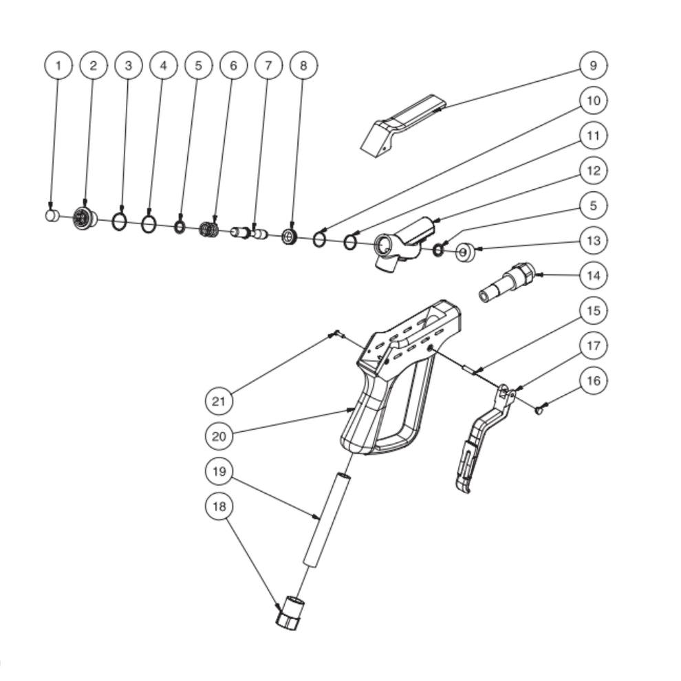 CWC-6004-2MGH, CWC-6004-3MGH Gun Assembly Parts by MI-T-M