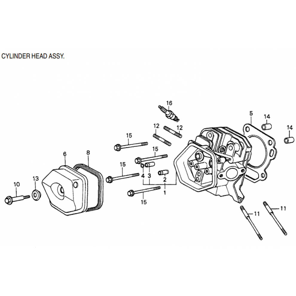 GA6H GA6HA HONDA GX340K1EDE2 ENGINE Cylinder Head Assembly Parts By Multiquip
