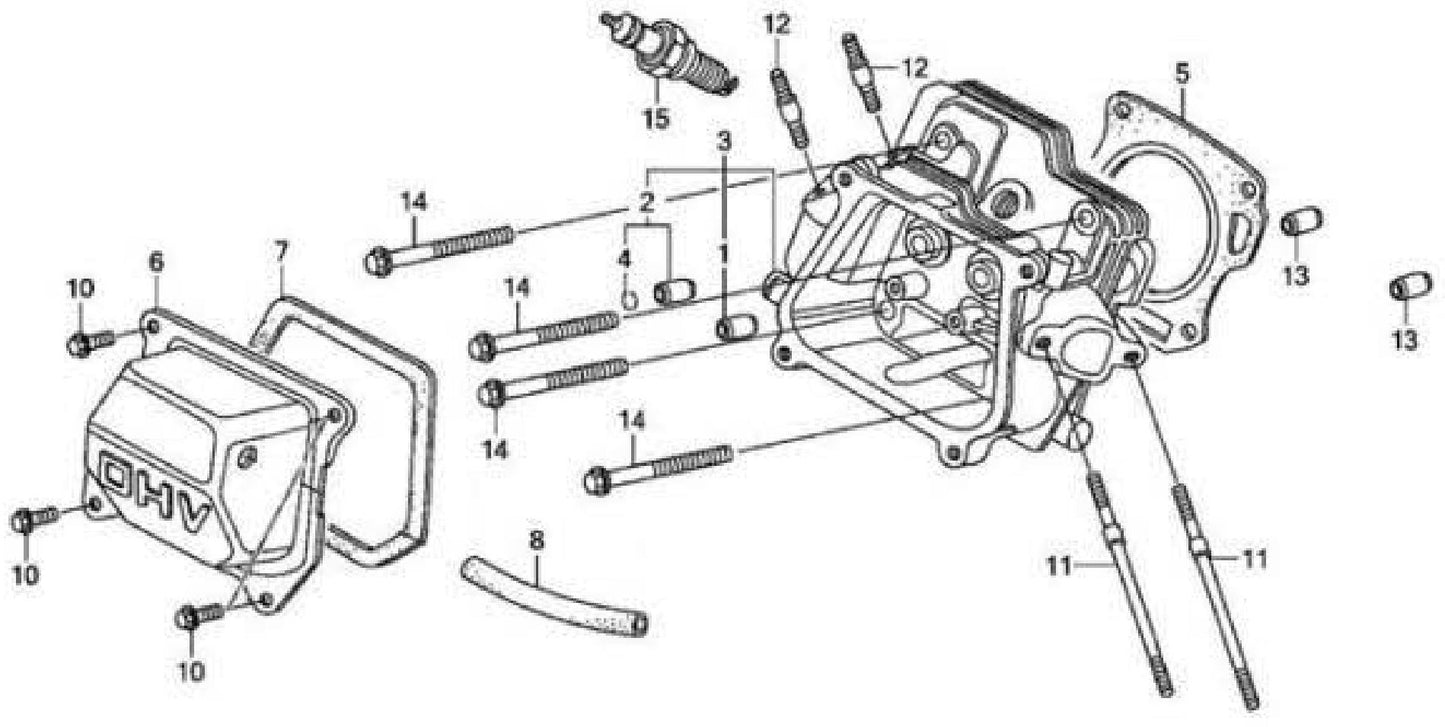 Cylinder Head Assembly Parts For MAC5501G Air Compressor By Makita