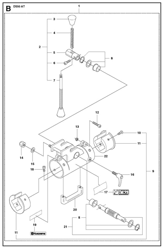 Carriage Parts for DS 50 AT-2 By Husqvarna