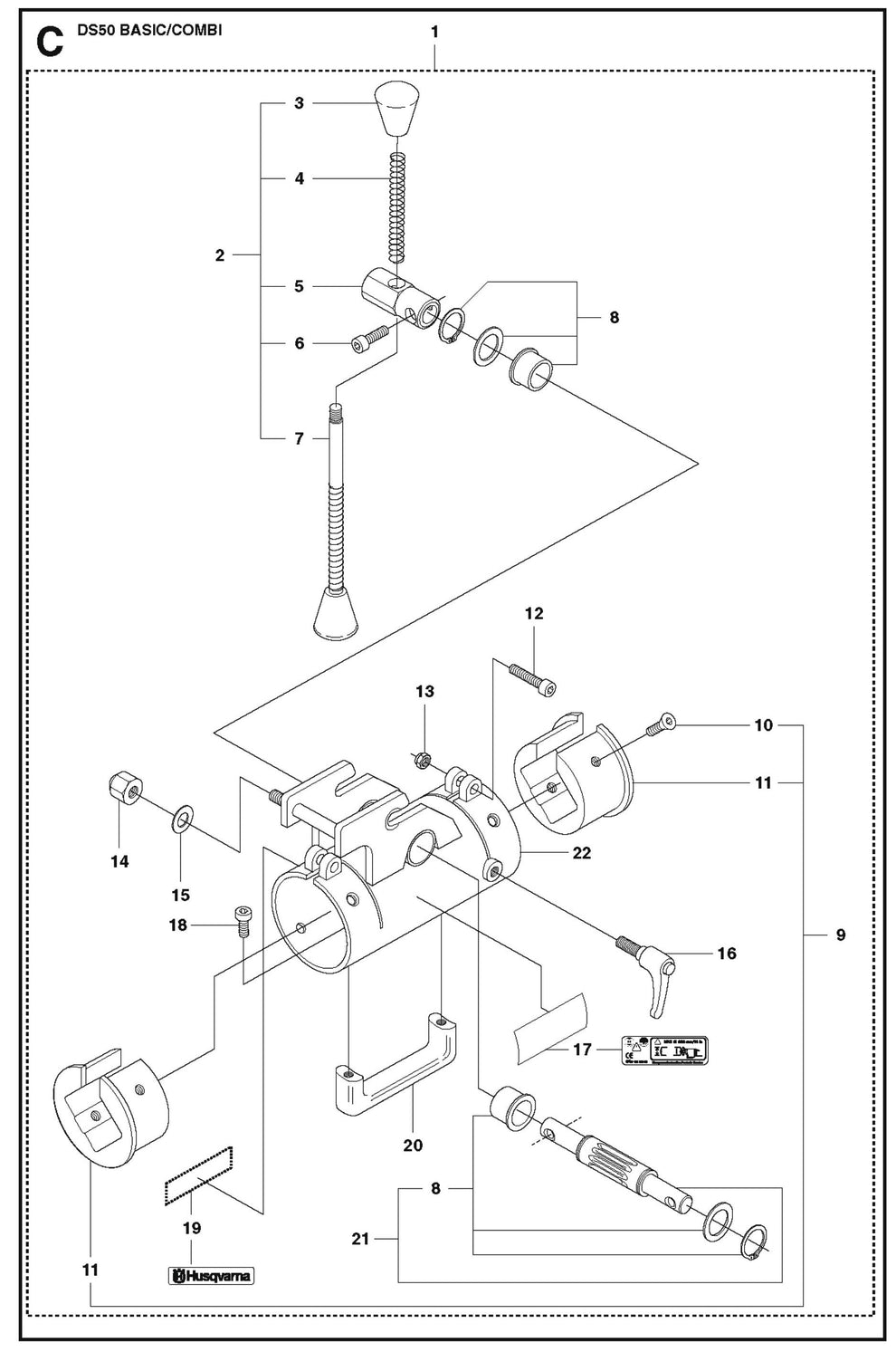 Carriage Parts for DS 50 Basic 2007-01 By Husqvarna
