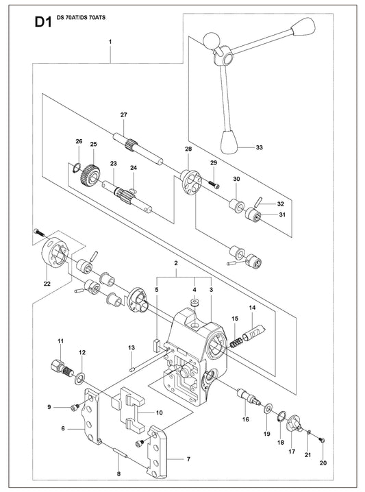Carriage Parts for DS 70 AT By Husqvarna