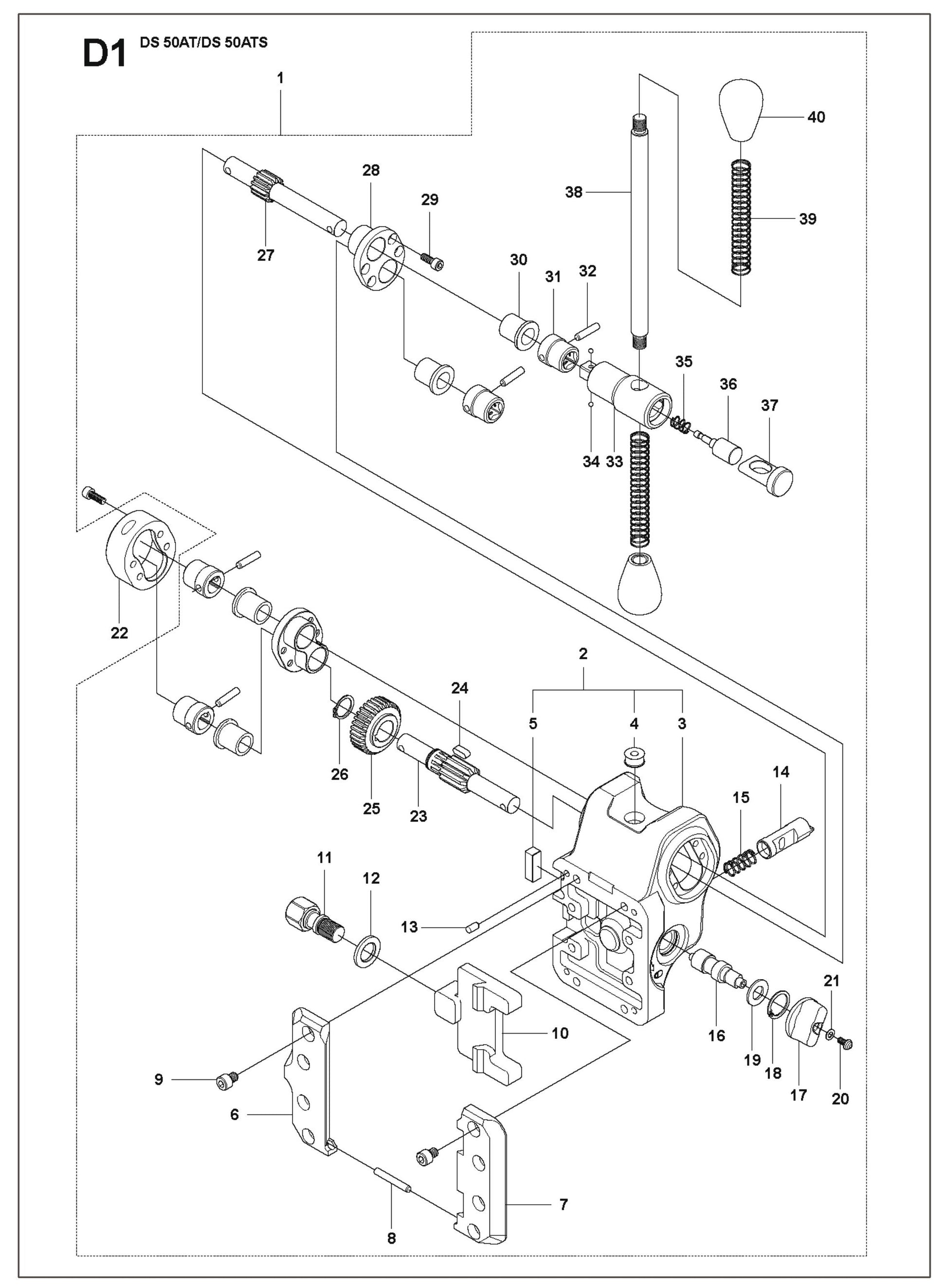 Carriage Parts for DS 50 ATS By Husqvarna