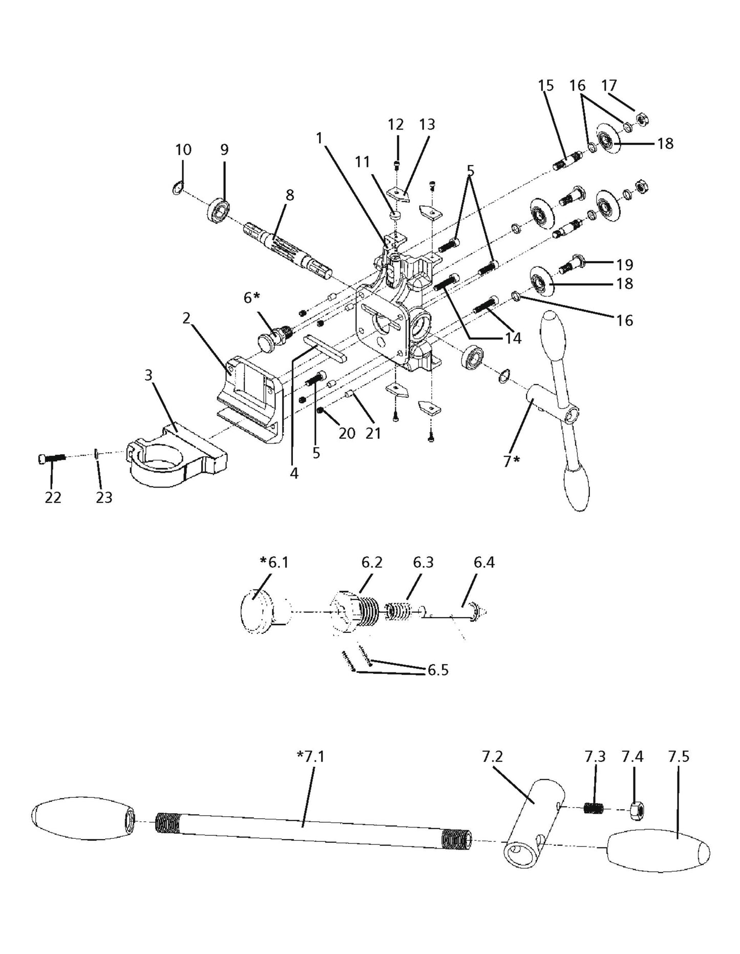 Carriage Parts for DS 160 By Husqvarna