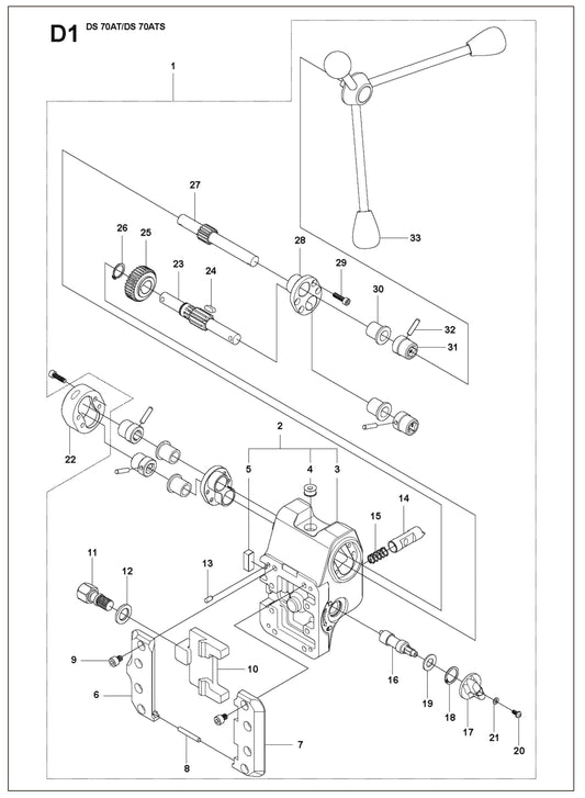 Carriage Parts for DS 70 ATS By Husqvarna