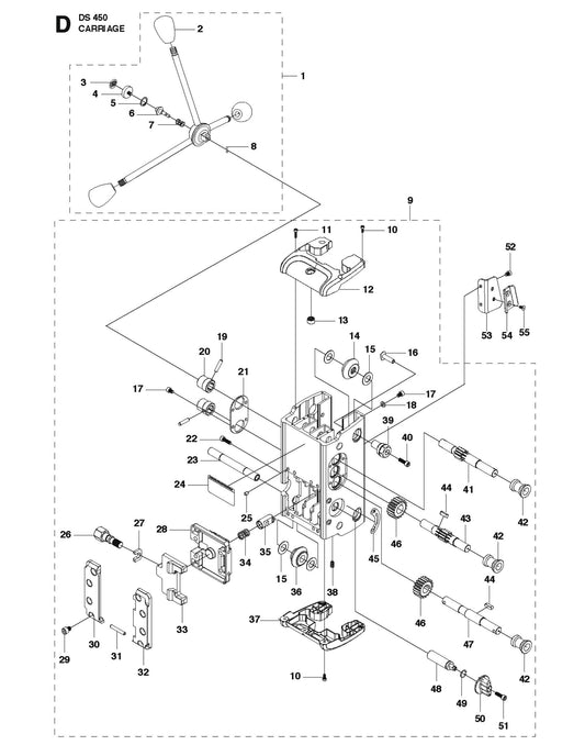 Carriage Parts for DS 450 By Husqvarna